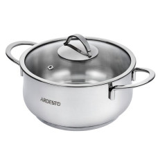 Кастрюля Ardesto BLACK MARS,скляна кришка 3 л
